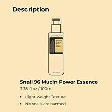 Snail Mucin Power Essence Moisturiser, 100ml Snail Mucin