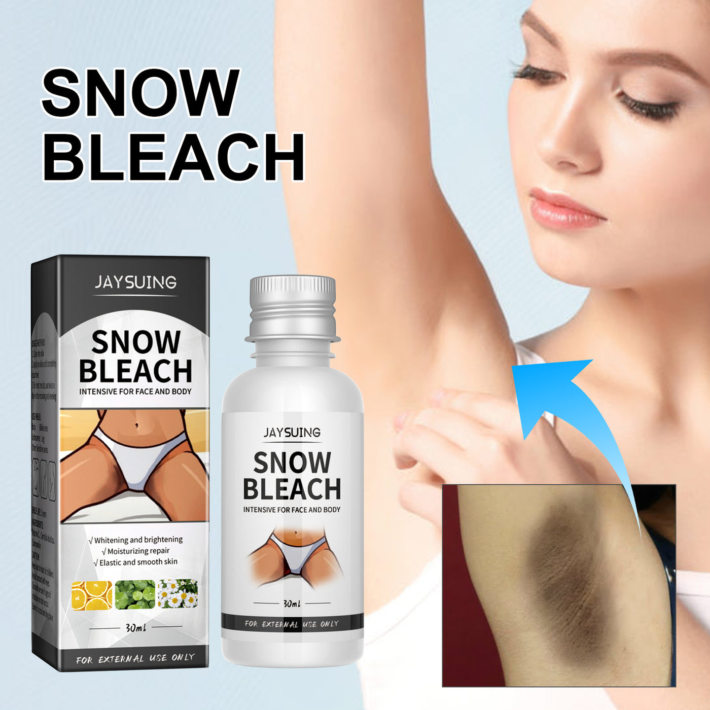 Snow Bleach Cream For Private Part Underarm Whitening